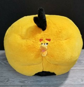 Large 12 " Plush Bubbles Yellow Inflated Angry Bird With Sound Stuffed Animal Toy