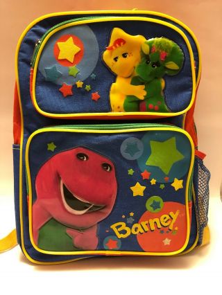 Vintage Barney The Purple Dinosaur,  B.  J.  & Baby Bop Multi Colored Backpack