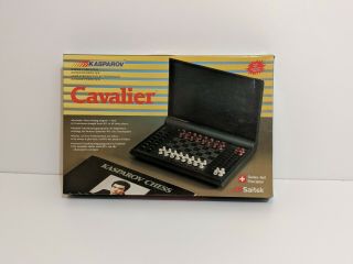Saitek Kasparov Cavalier Computer Chess Set Complete Boxed 1989 Vintage
