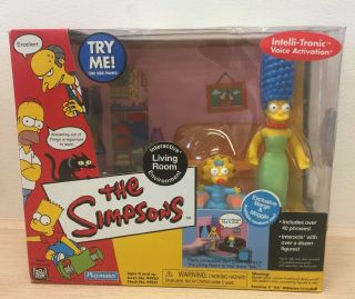 The Simpsons Living Room Playmates Marge Maggie Exclusive Figures E4