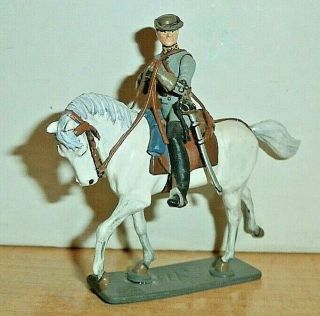 Imrie/risley 54mm 1/32 Confederate Civil War Cavalry Soldier Painted Metal