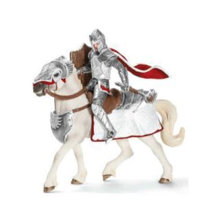 Schleich World Of History Exclusive Red Griffin Knight On Horse W/ Flail 72033