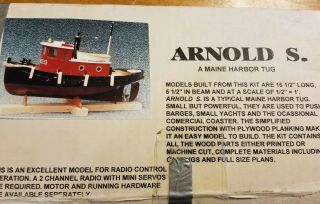 Arnold S.  Maine Harbor Tug Boat Model Freedom Song Boatworks Radio Control Rc