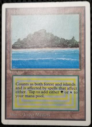 Tropical Island - Unlimited Magic The Gathering Mtg Card