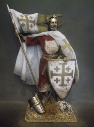 12 " Custom Humphrey Iv Of Toron,  Medieval Crusader Knight 1/6 Figure Ignite