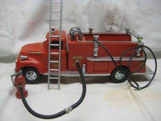 1956 Tonka Suburban Pumper Fire Truck With Fire Hydrant Model 950 - 6