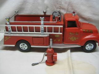 1956 TONKA Suburban Pumper Fire Truck with Fire Hydrant MODEL 950 - 6 5