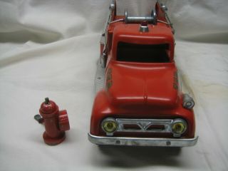 1956 TONKA Suburban Pumper Fire Truck with Fire Hydrant MODEL 950 - 6 6
