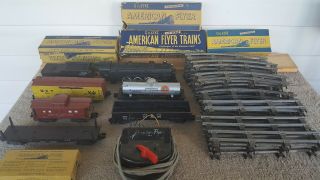 American Flyer 1950s Train Set - 283,  925,  937,  977,  928 Transformer & Tracks
