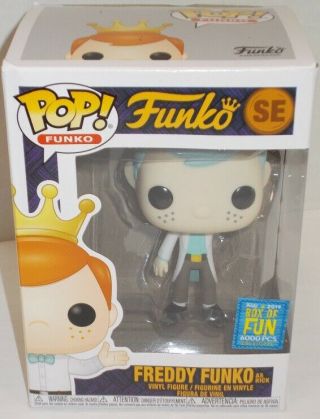 Funko Pop Box Of Fun Freddy Funko As Rick Rick And Morty Le 6000 In Hand Mib