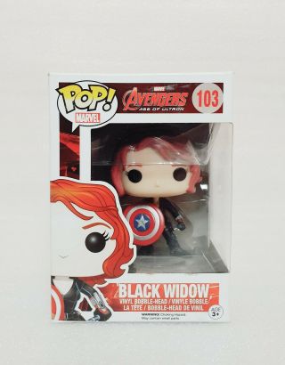 Funko Pop Vinyl - Black Widow 103 Captain America Shield - Marvel Mcu Avengers
