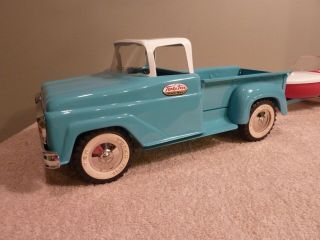 Tonka Custom Restore 1959? Step Side Pickup With Boat And Trailer Pressed Steel 7