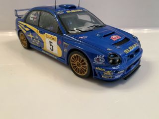 1/18 Autoart Subaru Sti Wrc 2001 Bugeye Burns/rieds 5 Rally Portugal Rare