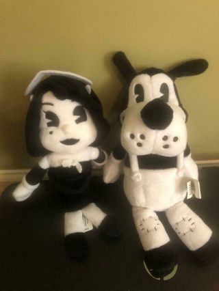 Bendy And The Ink Machine 9 " Alice And Wolf Plush Phatmojo - No Hang Tags