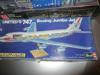 Revell 1/144 Scale United Boeing 747 - 200 H197 No Decals Or Instructions