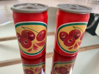 Fisher Price Fun With Food Cherry Soda Cans Set Of 2 Lunch Dinner Snack Beverage