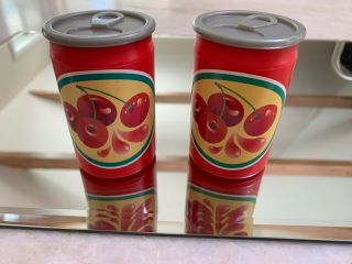 Fisher Price Fun with Food Cherry Soda Cans Set of 2 Lunch Dinner Snack Beverage 5