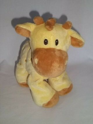 2012 Toys R Us Plush Baby Giraffe Yellow Brown Polka Dots Horse Stuffed Animal