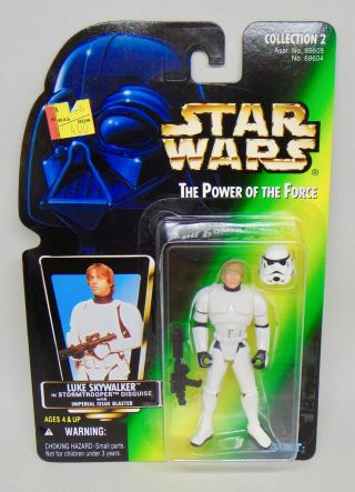 Kenner Star Wars Power Of The Force 3.  75 " Luke In Stormtrooper Disguise Potf