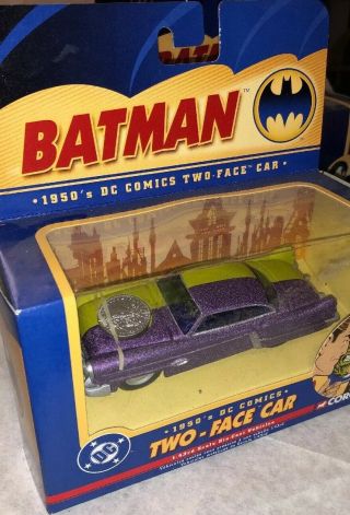 Corgi Batman 1950 Dc Comics 1/43 Two - Face Car Mib Die - Cast