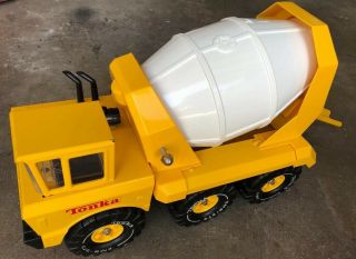 Vintage Tonka 20” Yellow Pressed Steel Cement Mixer Truck Xmb - 975