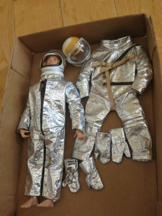 Vintage Gi Joe Action Pilot Astronaut Space Suit W/ Figure 12 " (gt017)