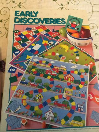 1990 Discovery Toys - Early Discoveries - Four Board Games For 2 - 4 Players