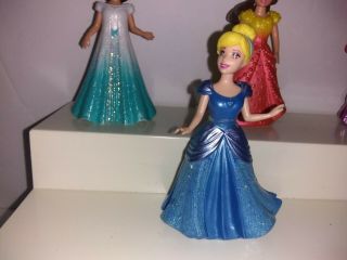 7 Dolls Disney Princesses Cinderella Rapunzel Jasmine Belle Ariel Magiclip Dolls 3