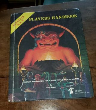Ad&d Advanced Dungeons & Dragons Players Handbook 1st Edition 6th Print 1980