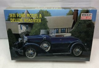 Minicraft Model Kits 1931 Ford Model A Deluxe Roadster - 1/16 Car - 2001