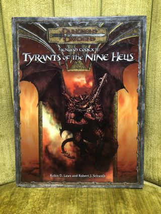 Dungeons And Dragons Fiendish Codex Ii: Tyrants Of The Nine Hells Book Vg