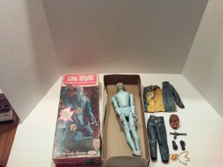 Vtg 1968 Ideal Captain Action Dr.  Evil Figure W/ Outfit,  Accessories & Box