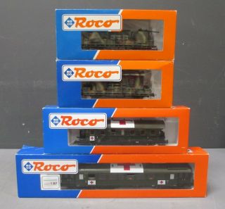 Roco Ho Scale Military Passenger And Freight Cars: 46031,  45025,  45092 [4] Ln