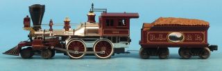 Lionel O Gauge 4 - 4 - 0 Rock Island & Peoria 8004 Steam Engine W/ Tender 6 - 8004u