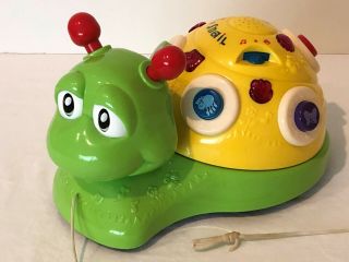 Vtech Little Smart Spin N Grin Snail Pull Toy Lights Sound Music Colors