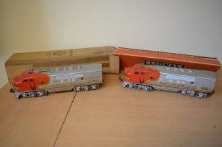 Lionel 0 Guage Santa Fe Locomotives 2343p,  2343t With Boxes