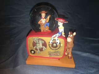 Toy Story Snow Globe Woody Jessie Bullseye Disney Pixar Roundup Glass