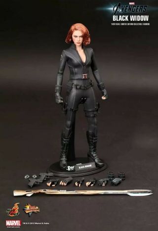 Hot Toys 1/6 Avengers Black Widow Mms178 Scarlett Johansson 12 " Action Figure