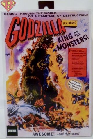 Godzilla (1956 Movie Poster) 12 " Head To Tail Deluxe Action Figure Neca 2019