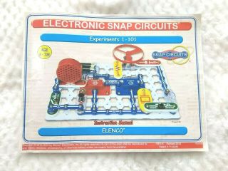 Electronic Snap Circuits Jr.  Sc - 100 Elenco Experiments 1 - 101 No Box