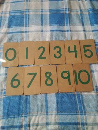Large Wooden Sandpaper Numbers Early Learning Math Montessori Good
