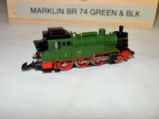 Z Scale Marklin 8895 Br 74 7777 Green & Black Steam Locomotive 2 - 6 - 0