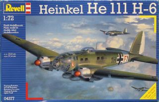Revell 1:72 Heinkel He - 111 H - 6 Plastic Model Kit 04377u