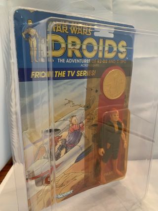 Rare Vintage Star Wars 1985 Kenner THALL JOBEN DROIDS Card Back MOC 5