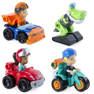 Rusty Rivets Racers 4 - Pack Nickelodeon Ruby Liam Botosaur Cars Spin Master Chop