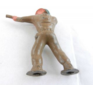 Barclay Manoil LEAD METAL SOLDIER Standing Gunman WWII Brown Military S40 4