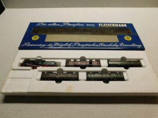 N Scale - Fleischmann - 7880 Steam Locomotive & Passenger Cars Set
