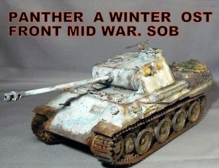 Built 1/35 Panther A Mid War Ost Front Winter Camo - Built Sob