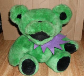 Grateful Dead Steven Smith 12 " Jointed Deadhead Bear Plush Stuffed Green Purple