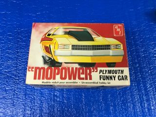Amt " Mopower " Plymouth Funny Car Un - Assembled Model Kit
